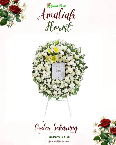 Krans Bunga Duka Cita di Jembangan